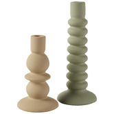 Linen House Twirl Stoneware Candle Holder