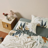 Linen House Eucalyptus Garden Cotton Sateen Quilt Cover Set