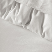 Linen House White Vintage Ruffle Linen-Blend Quilt Cover Set