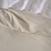Linen House Natural Vintage Ruffle Linen-Blend Quilt Cover Set