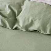 Linen House Seaglass Vintage Ruffle Linen-Blend Quilt Cover Set