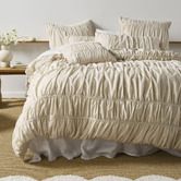 Linen House Natural Layla Cotton Voile Quilt Cover Set