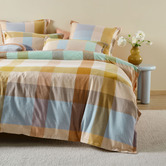 Linen House Hazelnut Eastwood Cotton Quilt Cover Set