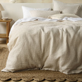 Linen House Oat Cotswold Cotton Quilt Cover Set