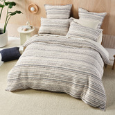 Linen House Mushroom Dana Cotton Quilt Cover Set