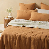 Linen House Somerset Cinnamon Queen/King Cotton Coverlet