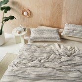 Linen House Mushroom Dana Cotton Quilt Cover Set