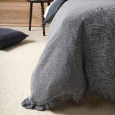 Linen House Navy Lucy Cotton Muslin Quilt Cover Set