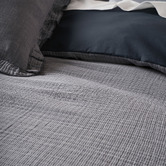 Linen House Navy Lucy Cotton Muslin Quilt Cover Set