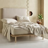 Linen House Flannelette Plain-Dyed Cotton Sheet Set
