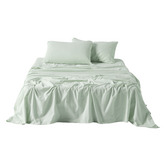 Linen House Flannelette Plain-Dyed Cotton Sheet Set