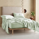 Linen House Flannelette Plain-Dyed Cotton Sheet Set