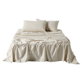 Linen House Flannelette Plain-Dyed Cotton Sheet Set