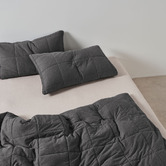 Linen House Charcoal Ryland Jersey Cotton Quilt Cover Set