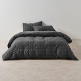 Linen House Charcoal Ryland Jersey Cotton Quilt Cover Set