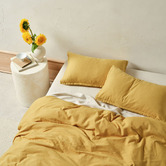 Linen House Saffron Connie Cotton &amp; Linen Quilt Cover Set