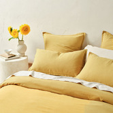 Linen House Saffron Connie Cotton &amp; Linen Quilt Cover Set