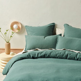 Linen House Pine Connie Cotton &amp; Linen Quilt Cover Set