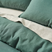 Linen House Pine Connie Cotton &amp; Linen Quilt Cover Set