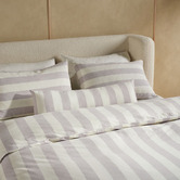 Linen House Lavender Vintage Cotton &amp; Linen Quilt Cover Set