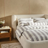 Linen House Steel Vintage Cotton &amp; Linen Quilt Cover Set
