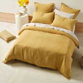 Linen House Saffron Connie Cotton &amp; Linen Quilt Cover Set