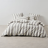 Linen House Steel Vintage Cotton &amp; Linen Quilt Cover Set