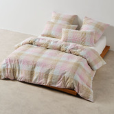 Linen House Pink Bloomfield Cotton Seersucker Quilt Cover Set