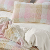 Linen House Pink Bloomfield Cotton Seersucker Quilt Cover Set