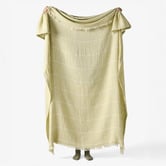 Linen House Pistachio Torquay Cotton Muslin Throw