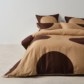 Linen House Clay Pluto Cotton Sateen Quilt Cover Set