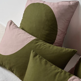 Linen House Olive Pluto Cotton Sateen Quilt Cover Set