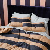 Linen House Rugby Stripe Cotton Sateen Quilt Cover Set