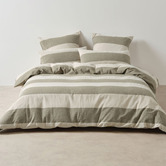 Linen House Vintage Wide Stripe Reversible Quilt Cover Set