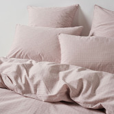Linen House Volley Check Cotton Percale Quilt Cover Set