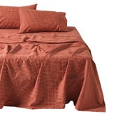 Linen House Volley Check Cotton Percale Sheet Set