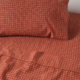 Linen House Volley Check Cotton Percale Sheet Set