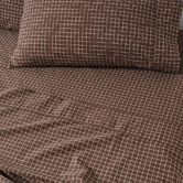 Linen House Volley Check Cotton Percale Sheet Set