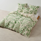 Linen House Botanical Lindy Cotton Muslin Quilt Cover Set