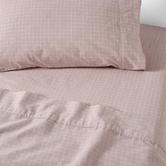Linen House Volley Check Cotton Percale Sheet Set
