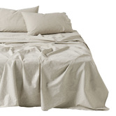 Linen House Volley Check Cotton Percale Sheet Set