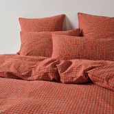 Linen House Volley Check Cotton Percale European Pillowcase