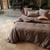 Linen House Volley Check Cotton Percale Quilt Cover Set