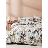 Linen House Vanilla Lulani Cotton Sateen Quilt Cover Set