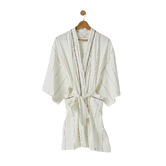 Linen House Kiera Stripe Cotton Sateen Bath Robe