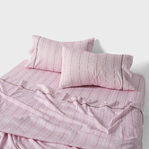 Linen House Stripe Kiera Cotton Sateen Sheet Set