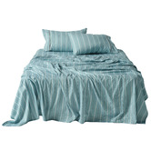 Linen House Stripe Kiera Cotton Sateen Sheet Set