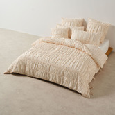 Linen House Stripe Layla Cotton Voile Quilt Cover Set