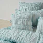 Linen House Stripe Layla Cotton Voile Quilt Cover Set