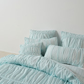 Linen House Stripe Layla Cotton Voile Quilt Cover Set